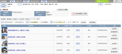 物件の一覧表示